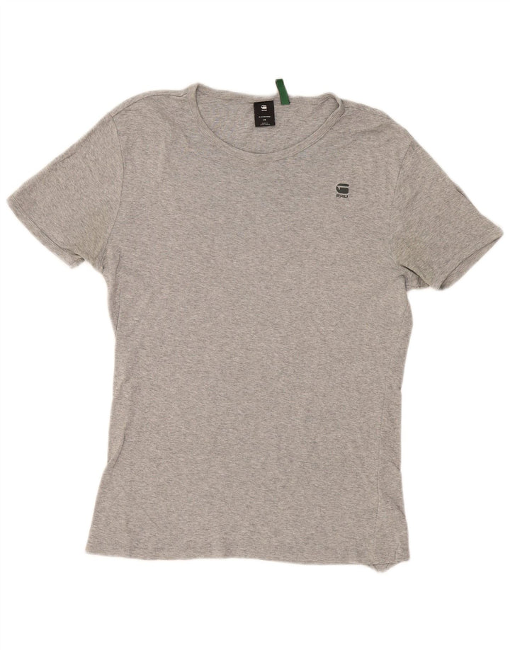 G-Star Herren T-Shirt-Oberteil aus mittelgrau gesprenkelter Baumwolle