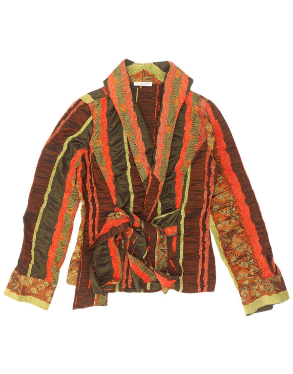 Naracamicie Damen-Hemdbluse in Wickeloptik, Gr. 10, Größe S, mehrfarbig, gestreift
