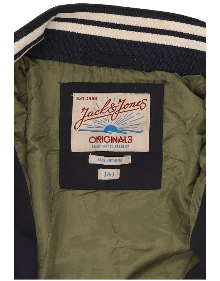 Jack & Jones Herren Bomberjacke UK 38 Medium Marineblau Baumwolle