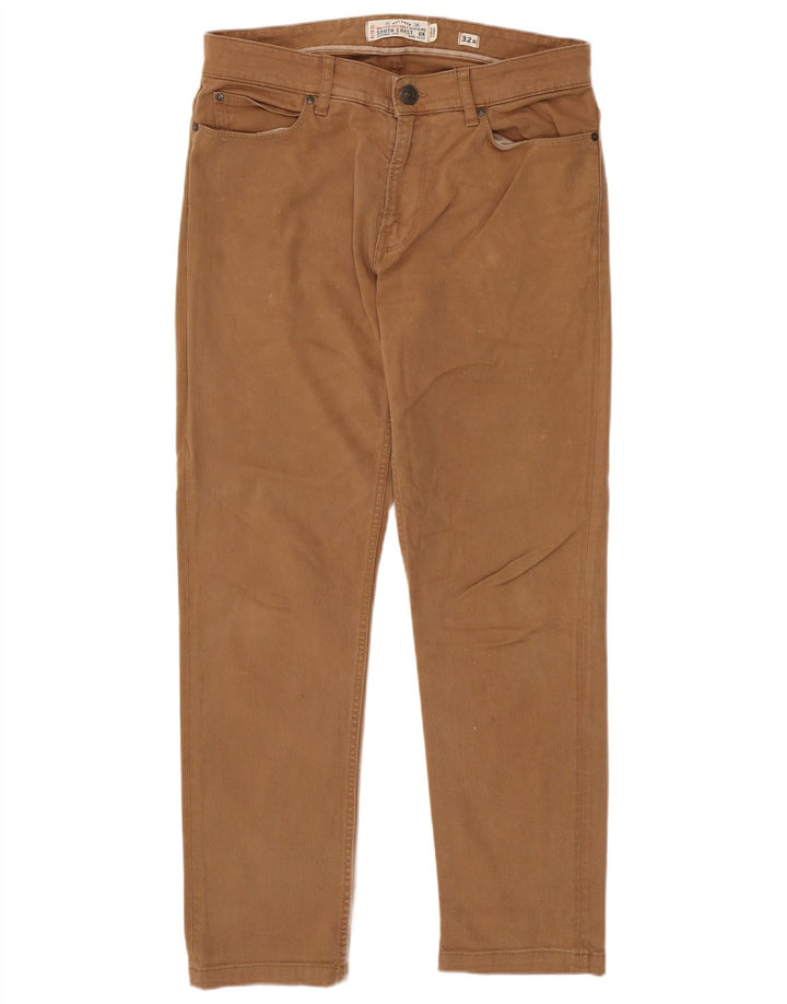 Fat Face Herren Straight Jeans W32 L30 Beige Baumwolle