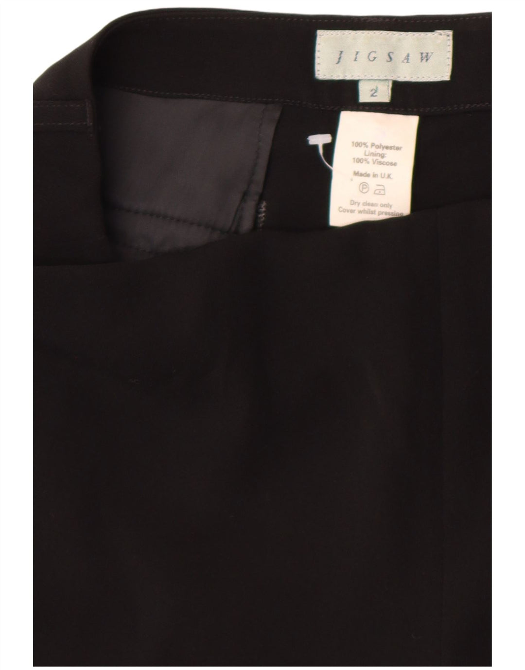 Jigsaw Damen Gerade Freizeithose W29 L32 Schwarz Polyester