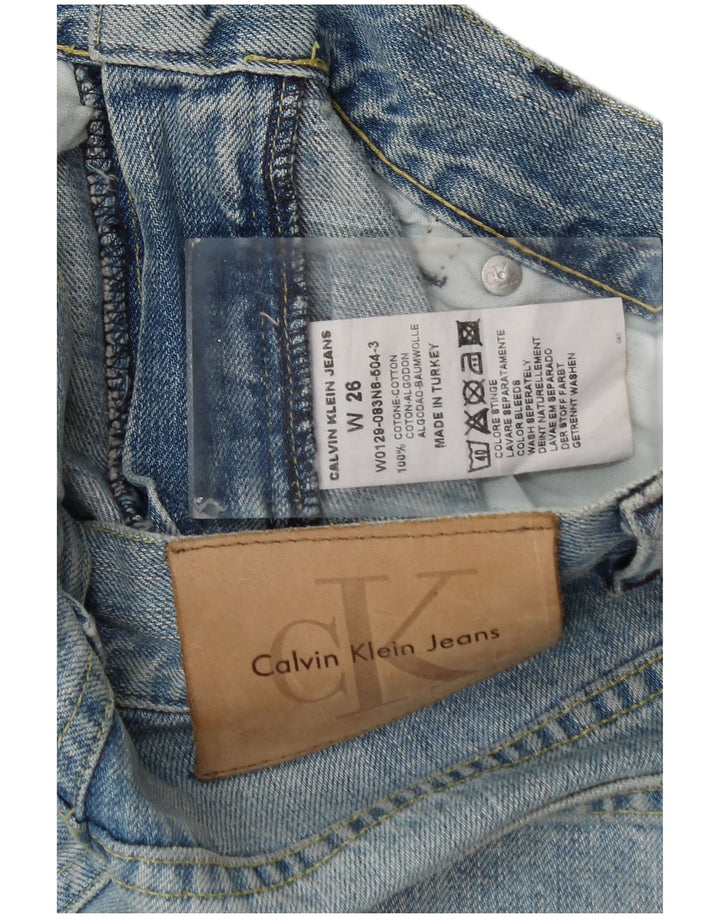 Calvin Klein Damen Bootcut Jeans W26 L32 Blaue Baumwolle