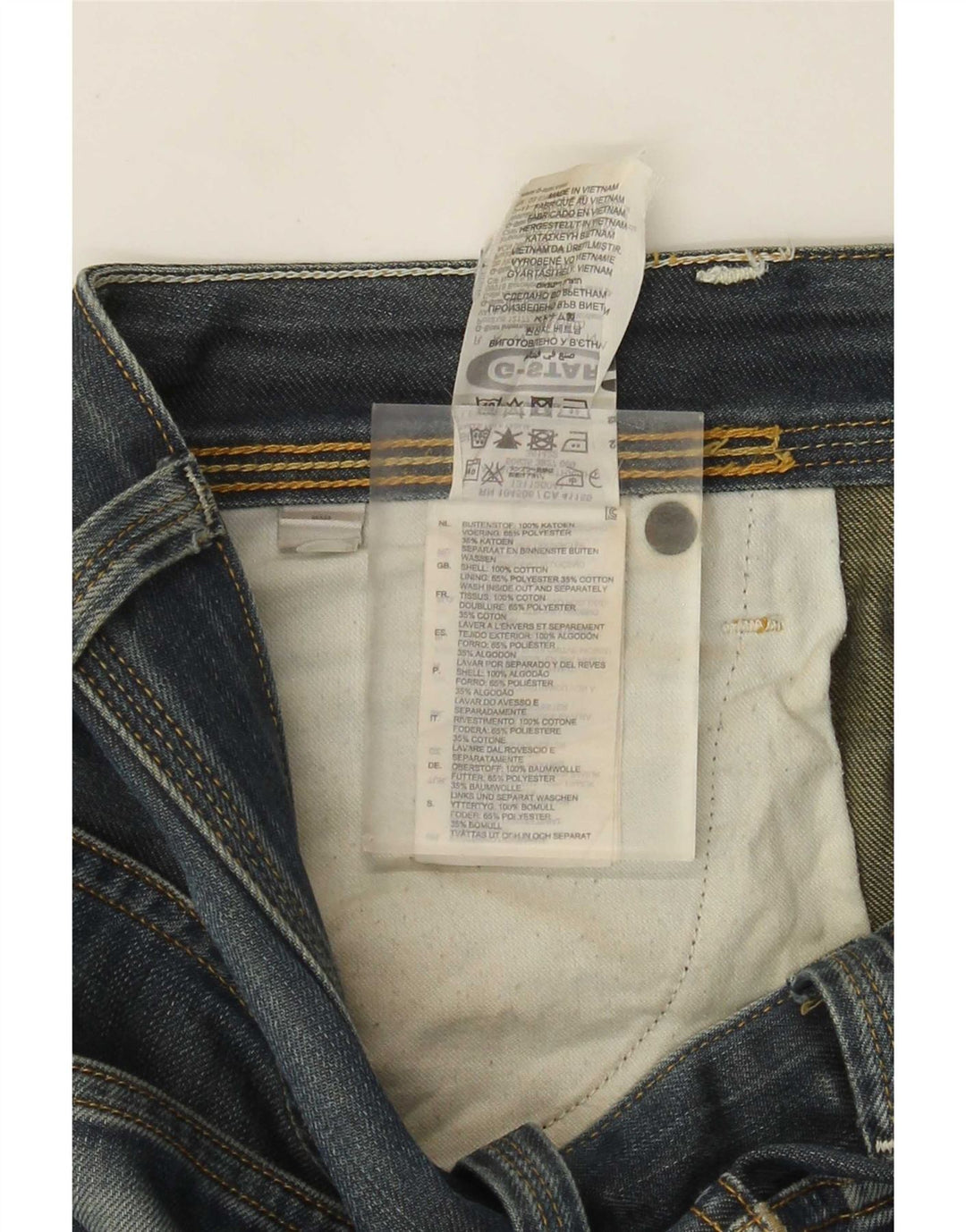 G-Star Herren Slim Jeans W32 L32 Blaue Baumwolle