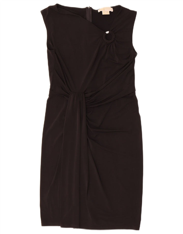 MICHAEL KORS Womens Sleeveless Sheath Dress US 6 Medium Black Polyester