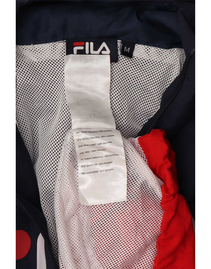 Fila Herren-Trainingsanzug mit grafischer Kapuze, mittelgroß, Marineblau, Farbblock