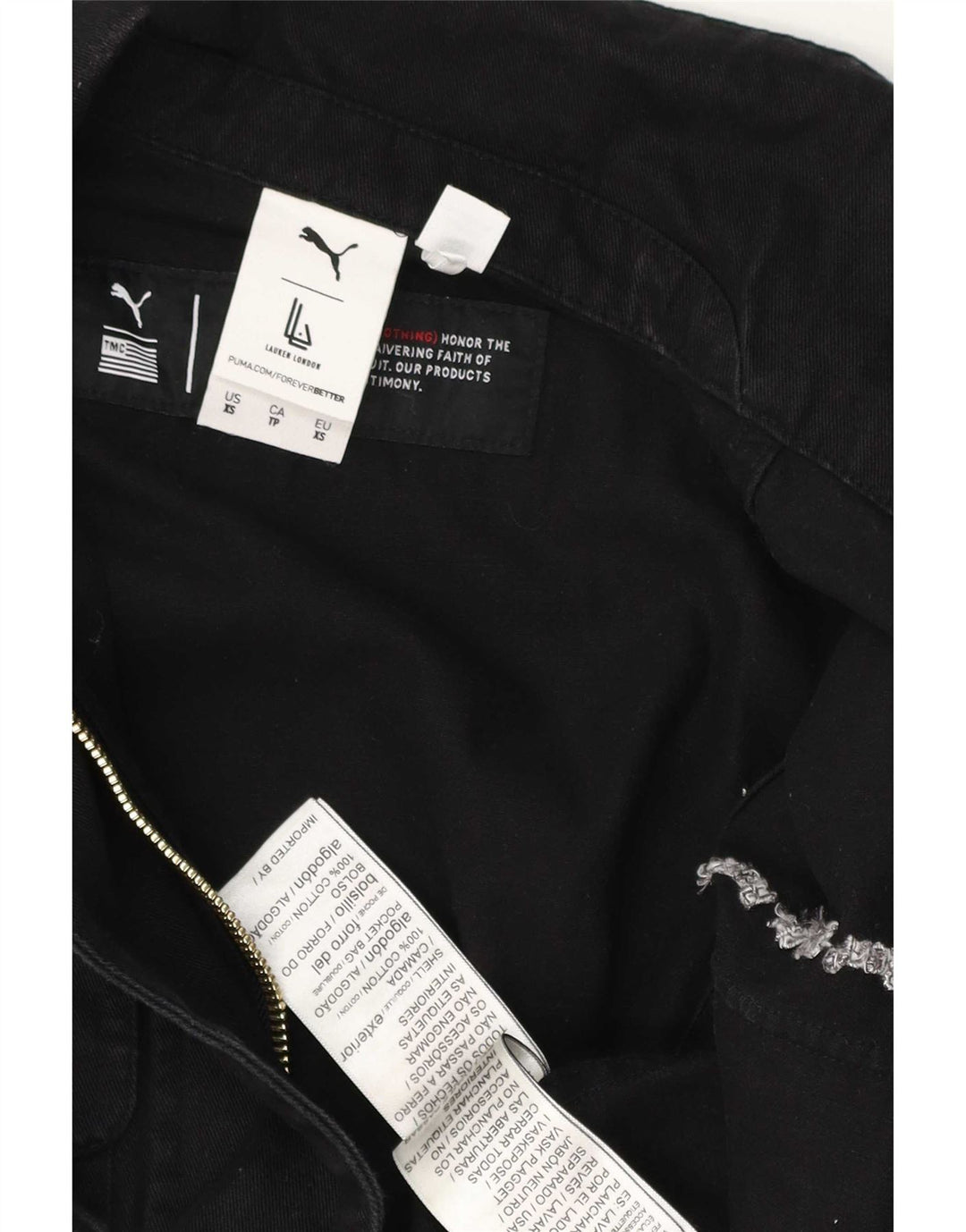 Puma Damen Overall UK 6 XS Schwarz Baumwolle
