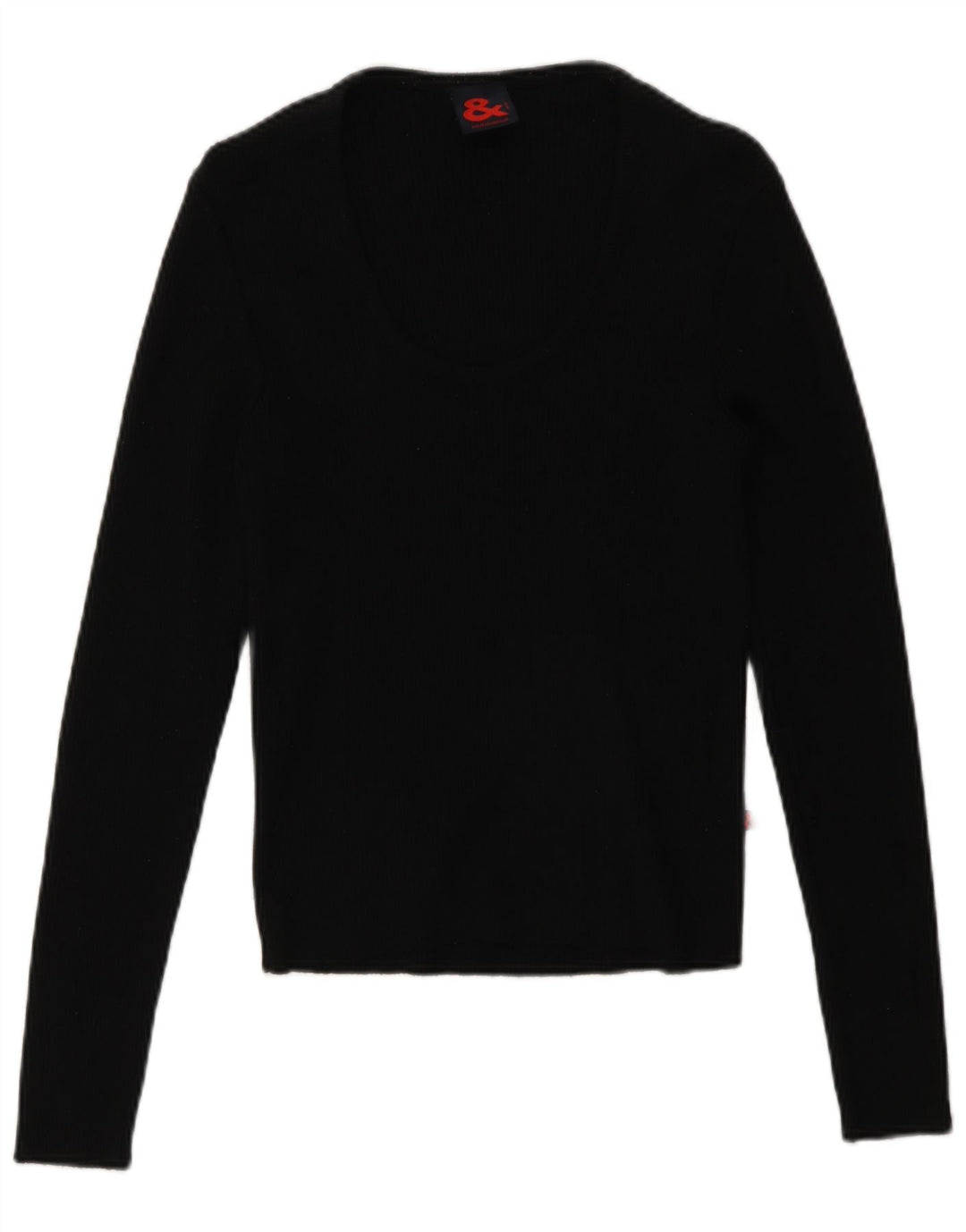 Dolce & Gabbana Damen Top Langarm IT 46 Large Schwarze Merinowolle