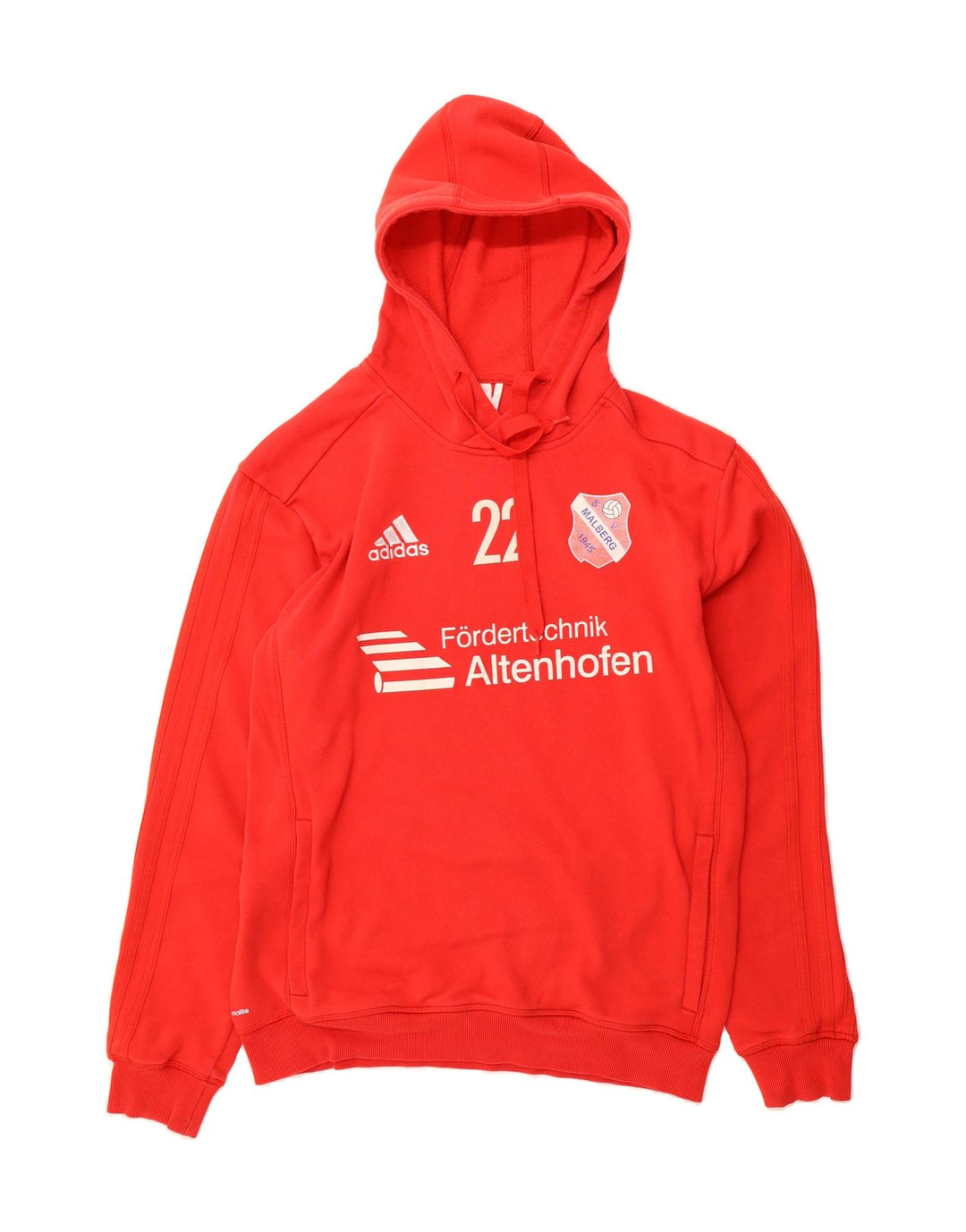 ADIDAS Mens Climalite Graphic Hoodie Jumper Medium Red Cotton Vintage Adidas and Second-Hand Adidas from Messina Hembry 