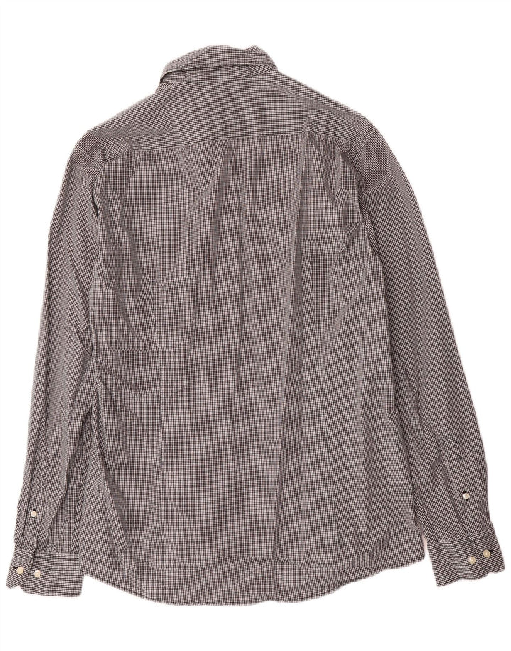 Barbour Herren-Hemd mit maßgeschneiderter Passform, große schwarze Gingham-Baumwolle