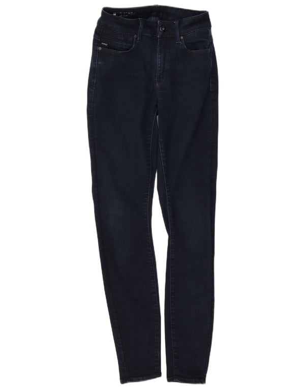 G-STAR Damen Super Skinny Jeans W27 L32 Marineblau Baumwolle