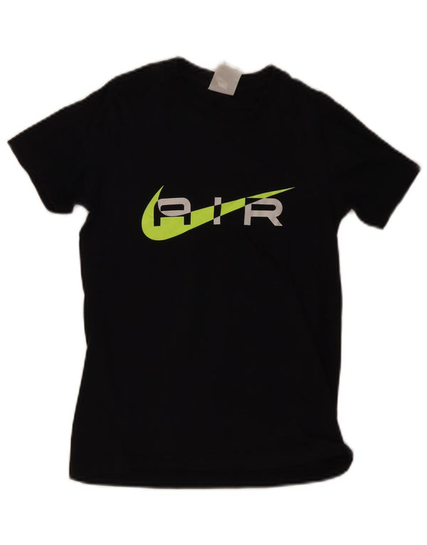 Nike Jungen-T-Shirt mit Grafik, 8–9 Jahre, Größe S, schwarze Baumwolle