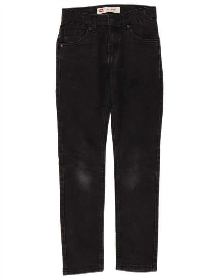 LEVI'S Jungen 510 Skinny Jeans 9–10 Jahre W26 L27 Schwarze Baumwolle