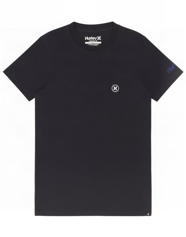 Hurley Herren Premium Fit T-Shirt Top Small Schwarz Baumwolle