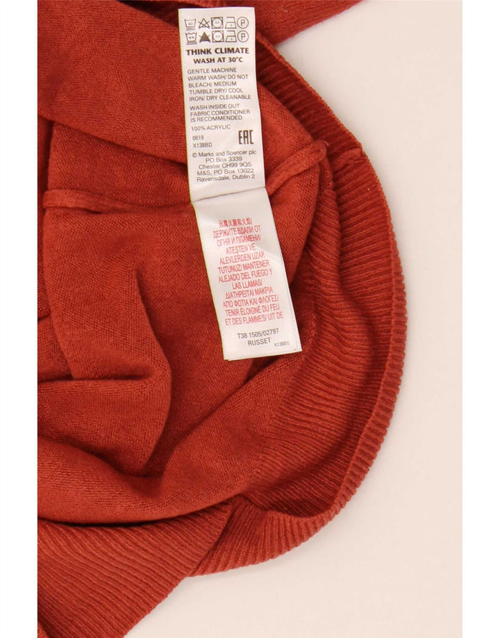 Marks & Spencer Damen-Pullover mit Rollkragen, Gr. 10, Größe S, Burgunderrot