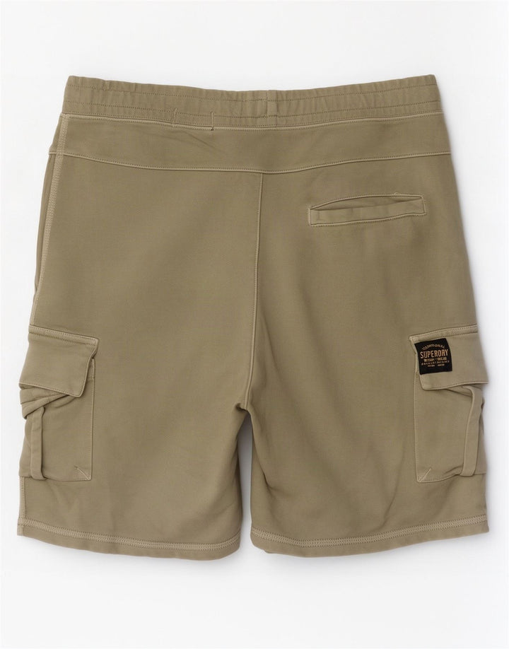 Superdry Herren-Cargo-Sportshorts aus mittlerer Khaki-Baumwolle