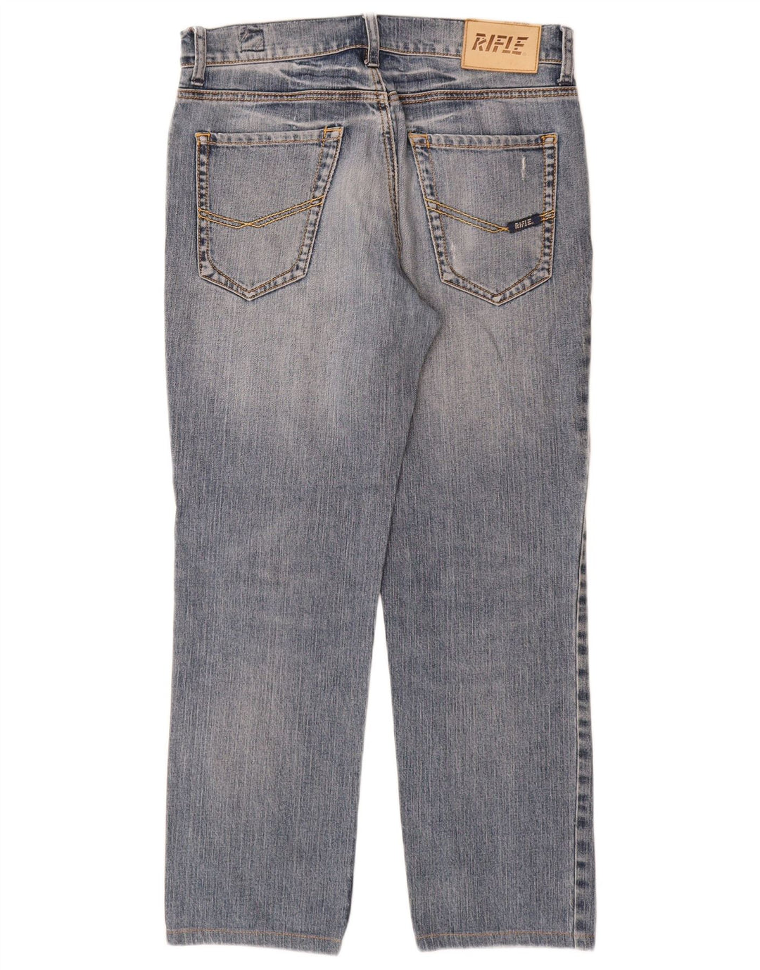 Rifle Damen Straight Jeans W31 L28 Blaue Baumwolle