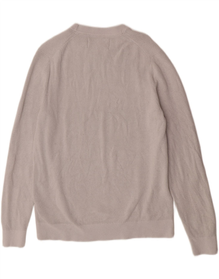 Calvin Klein Jeans Herren-Pullover mit Rundhalsausschnitt, Mittelgrau, Farbblock