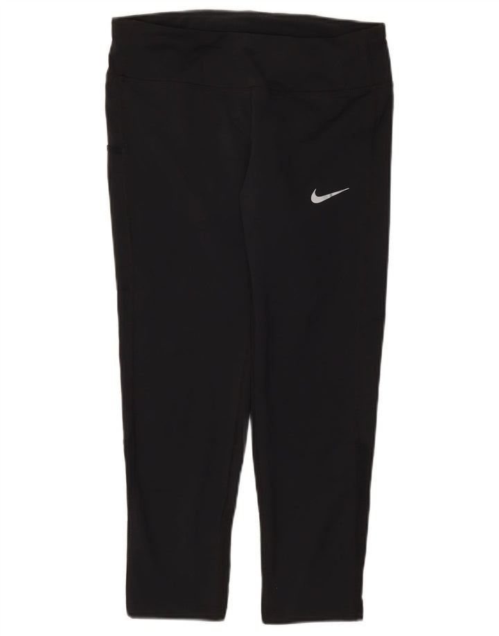Nike Damen Dri Fit Capri-Leggings, Größe S, Größe S, Schwarz, Polyester