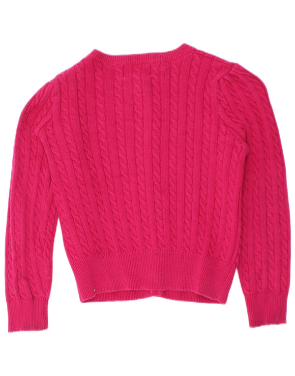 Polo Ralph Lauren Mädchen-Cardigan-Pullover, 4–5 Jahre, rosa Baumwolle
