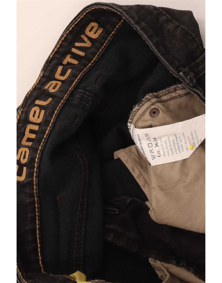 Camel Active Herren Straight Jeans W36 L34 Schwarze Baumwolle