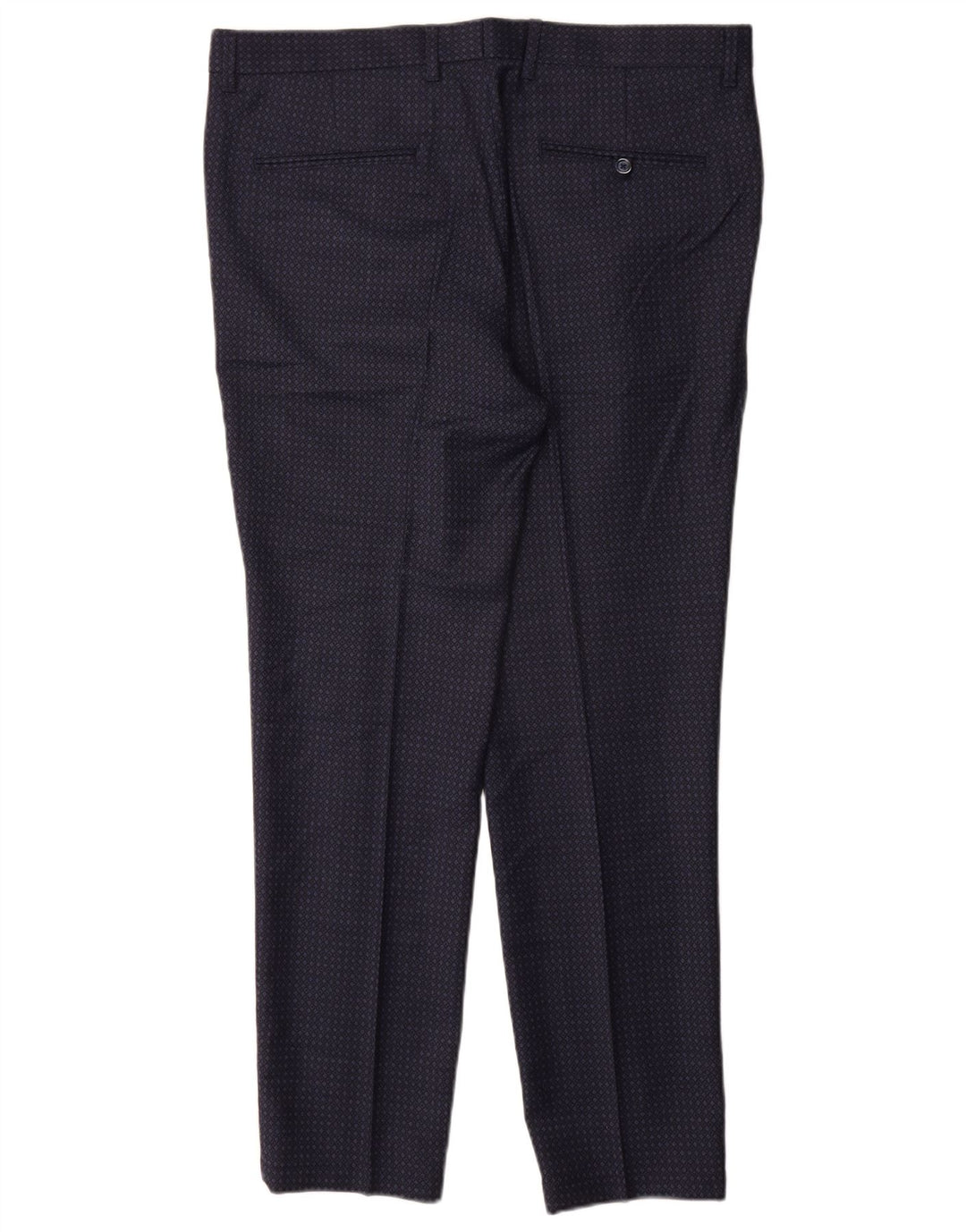 John Barritt Herren 2-teiliger Anzug IT 52/54 XL W36 L31 Marineblau Geometrisch