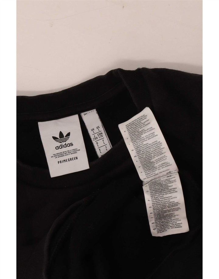Adidas Herren Sweatshirt Pullover Large Schwarz Baumwolle
