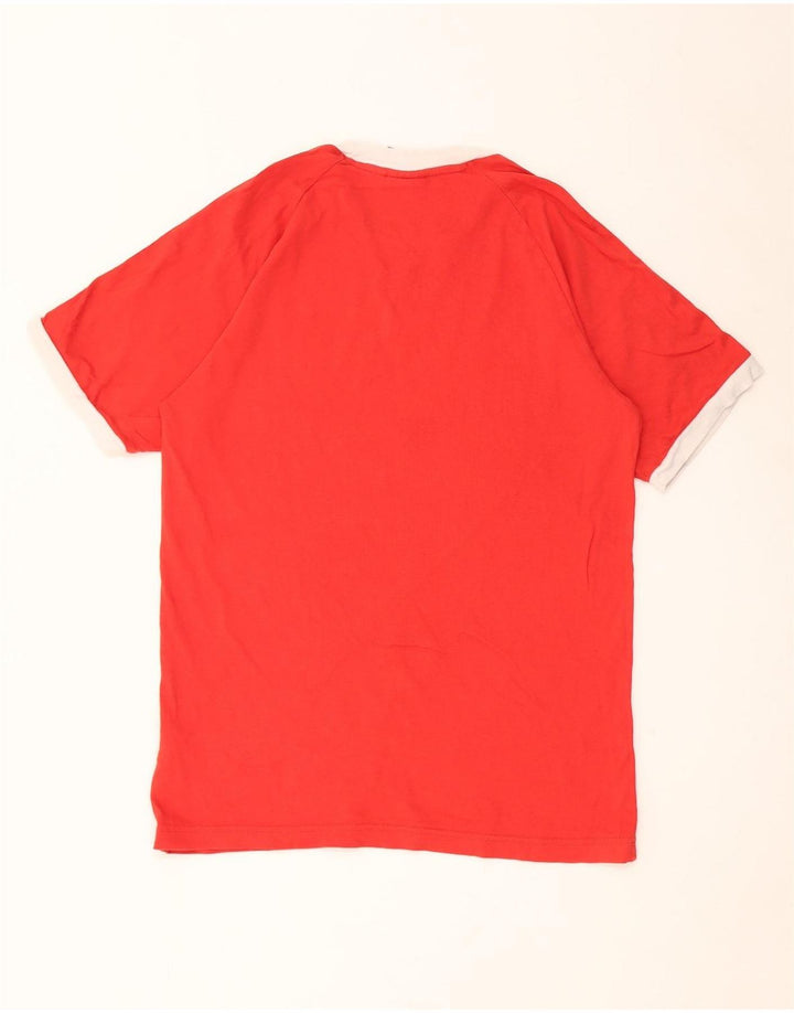 Adidas Herren T-Shirt Top Mittelrote Baumwolle