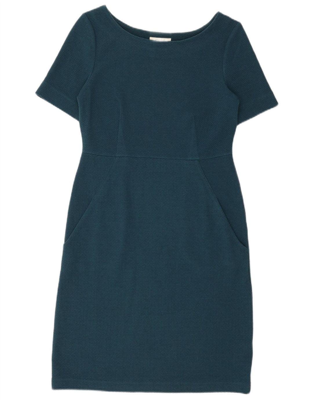 WHITE STUFF Damen-Etuikleid, Größe S, Marineblau, Chevron-Muster, Polyester