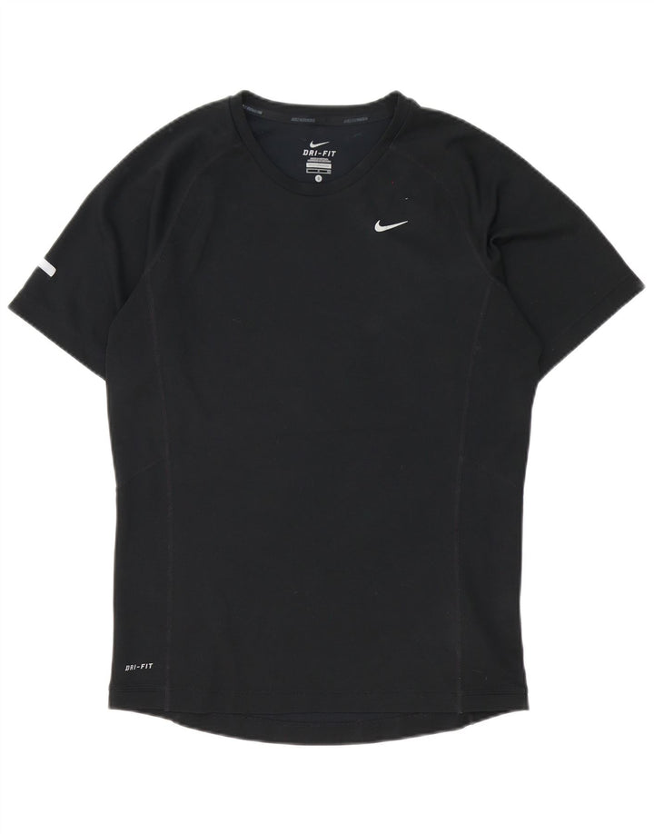 NIKE Herren Dri Fit T-Shirt Top Small Schwarz Polyester