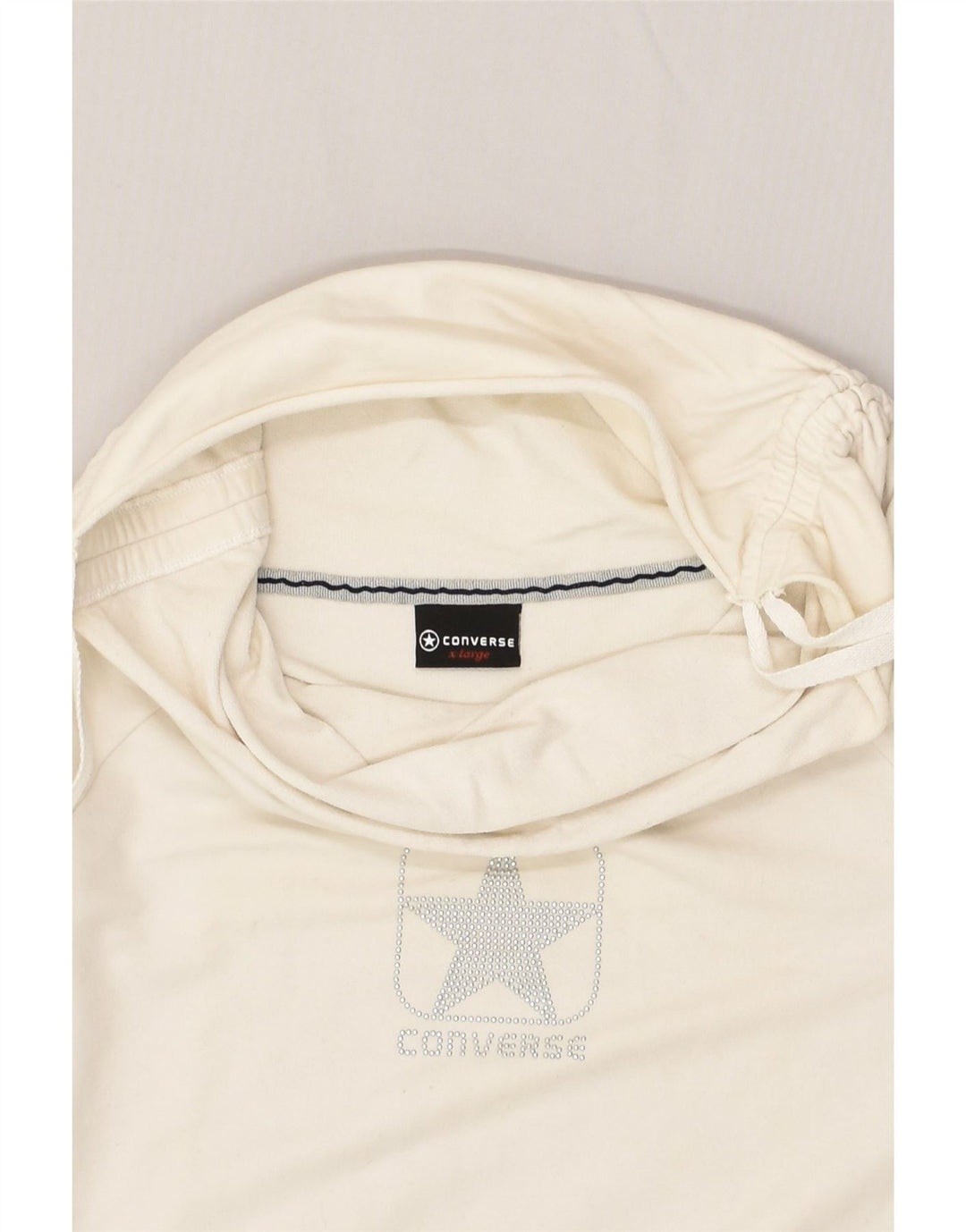 CONVERSE Womens Sweatshirt Jumper UK 18 XL White Cotton | Vintage Converse | Thrift | Second-Hand Converse | Used Clothing | Messina Hembry 