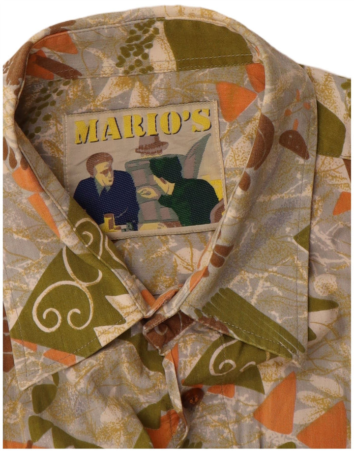 Mario's Herren-Kurzarmhemd, groß, mehrfarbig, geometrisch