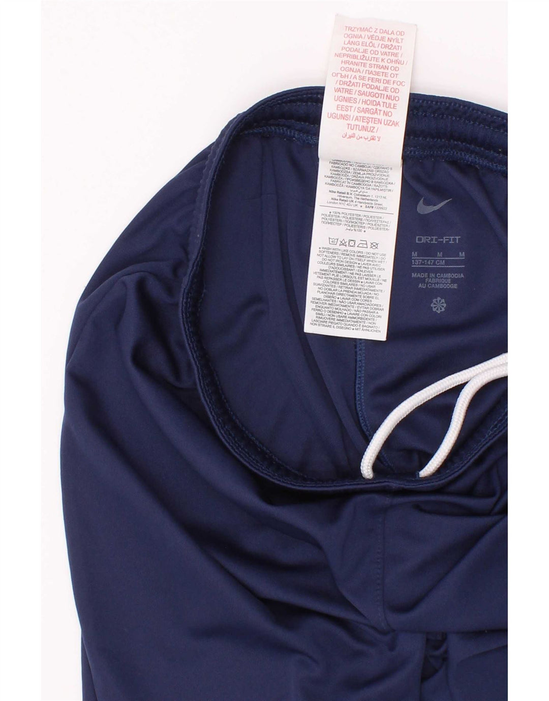 Nike Dri Fit Sportshorts für Jungen, 10–11 Jahre, mittelgroß, marineblau, Polyester
