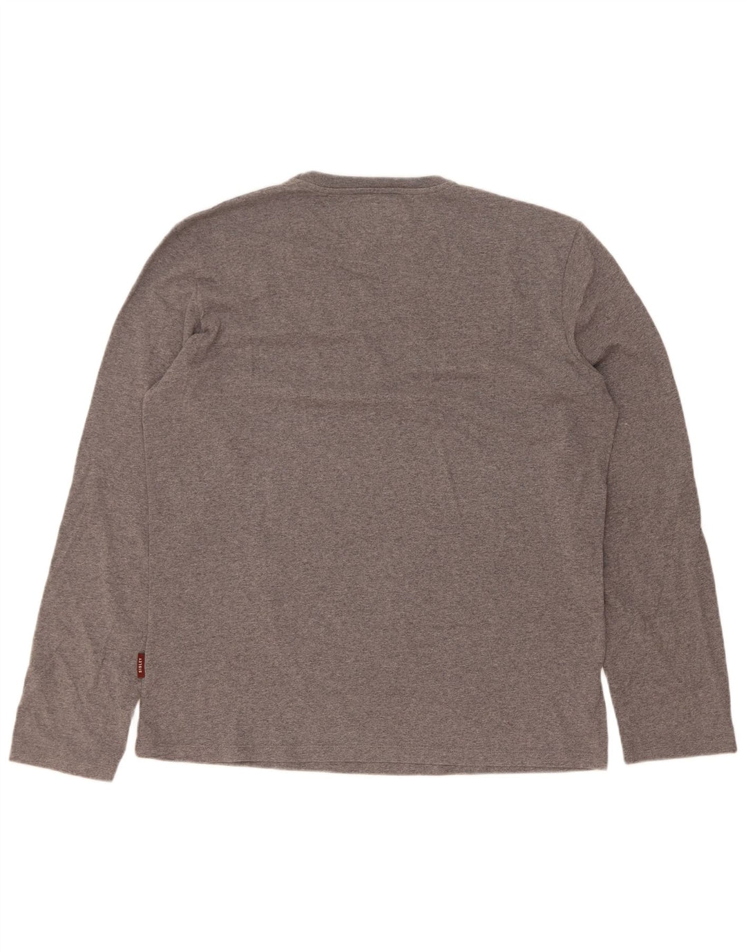 Sisley Herren Graphic Top Langarm XL Grau Baumwolle