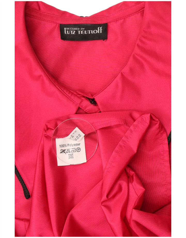Lutz Teutloff Damen Hemdbluse UK 14 Large Rosa Polyester