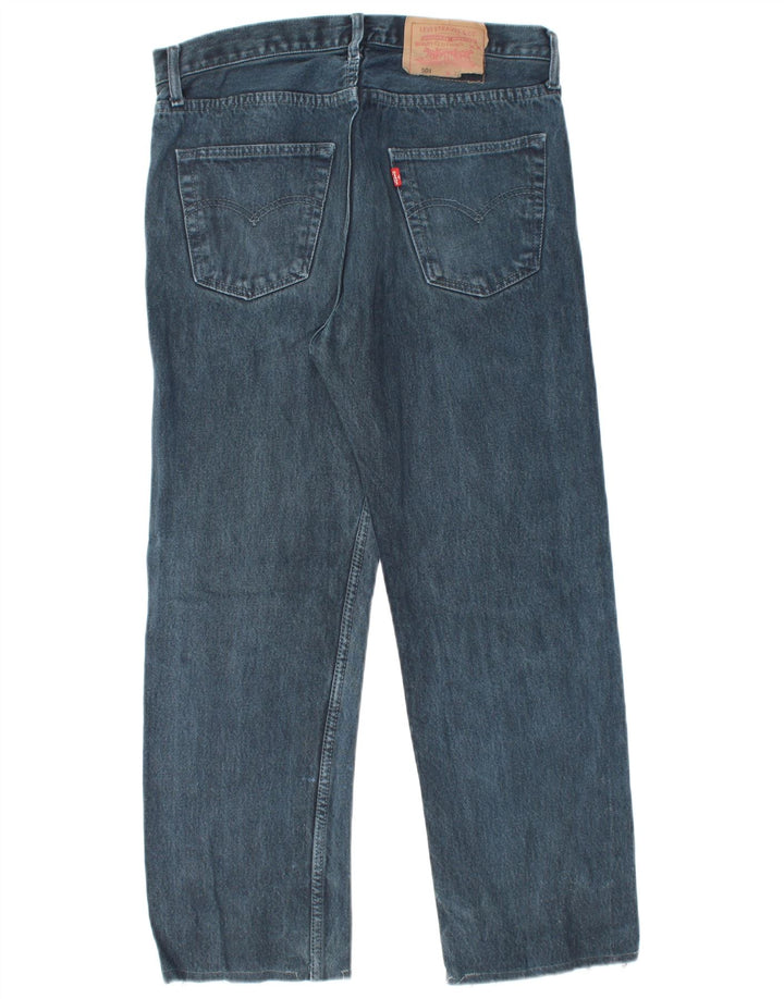 LEVI'S Herren 501 Straight Jeans W32 L25 Blaue Baumwolle