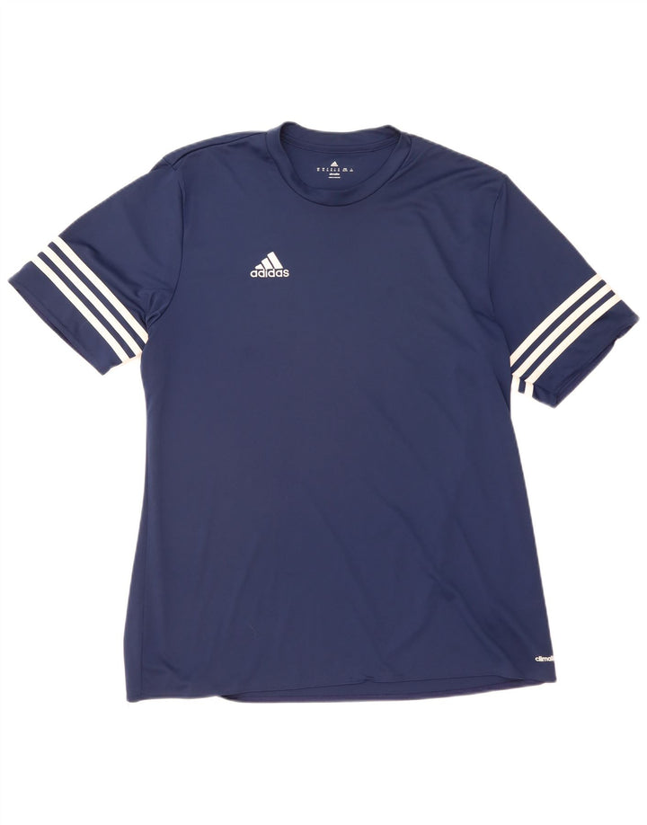 Adidas Herren Climalite T-Shirt Top XL Marineblau Polyester