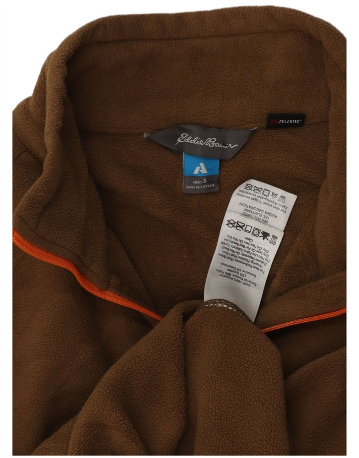 Eddie Bauer Herren Polartec Fleece-Pullover mit Reißverschluss, klein, beige, Polyester