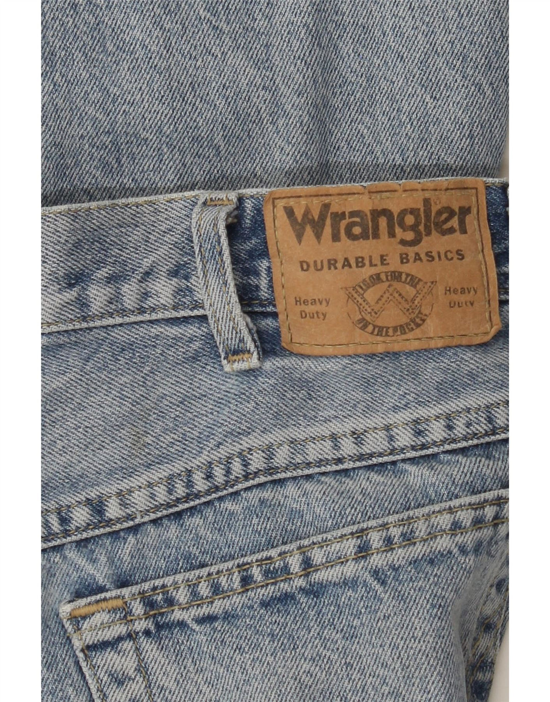 WRANGLER Mens Heavy Duty Straight Jeans W32 L28 Blue Vintage Wrangler and Second-Hand Wrangler from Messina Hembry 