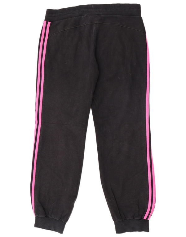 Adidas Damen Trainingshose Jogger UK 12 Mittelschwarze Baumwolle