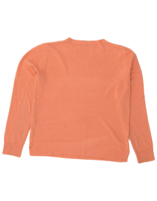 Marks & Spencer Damen-Pullover mit U-Boot-Ausschnitt, Gr. 10, Small, Orange, Acryl
