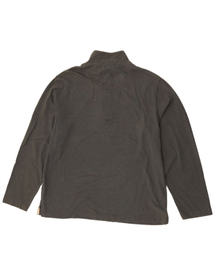 Marks & Spencer Herren Blue Harbor Zip Neck Top Langarm Large Grün