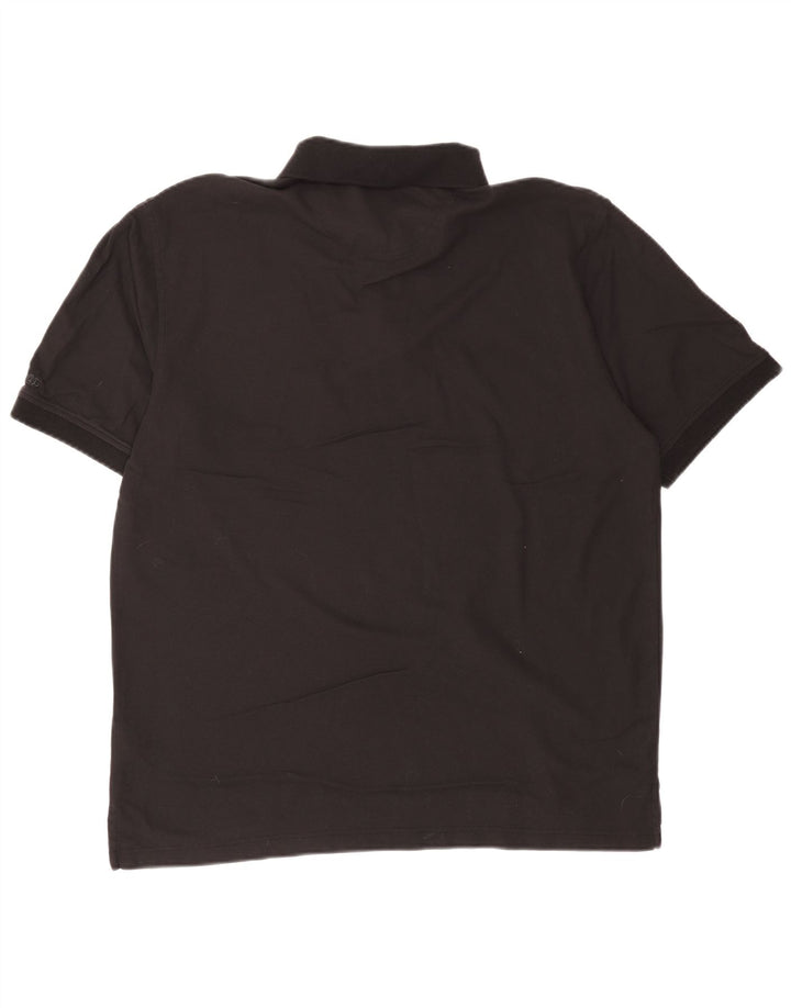 Izod Herren Poloshirt XL Schwarz Baumwolle