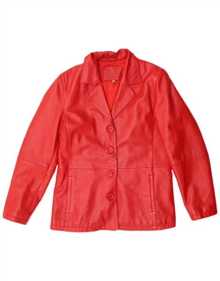 IN EXTENSO Damen Lederjacke IT 44 Mittelrotes Leder