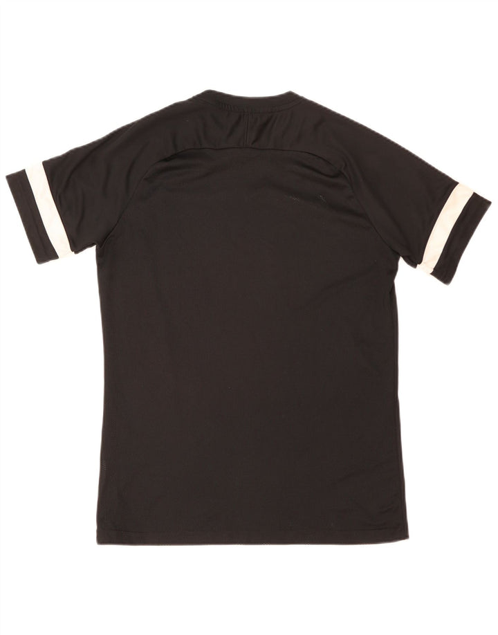 Nike Herren Dri Fit T-Shirt Top Mittelschwarzes Colourblock-Polyester