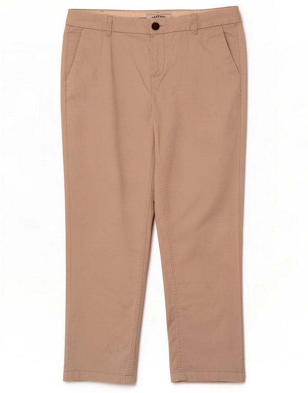 Fat Face Damen Crop Chino Hose UK 12 Medium W30 L25 Beige Baumwolle