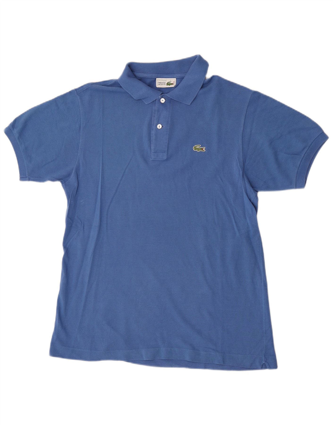Lacoste Herren-Poloshirt, Größe 4, mittelblaue Baumwolle