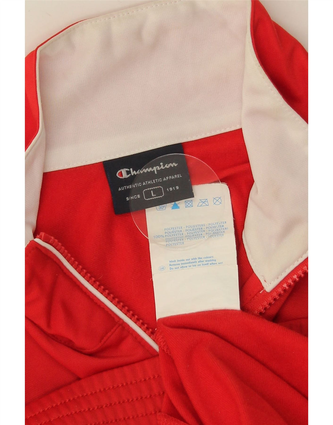CHAMPION Herren-Trainingsanzug-Topjacke, großes rotes Farbblock-Polyester