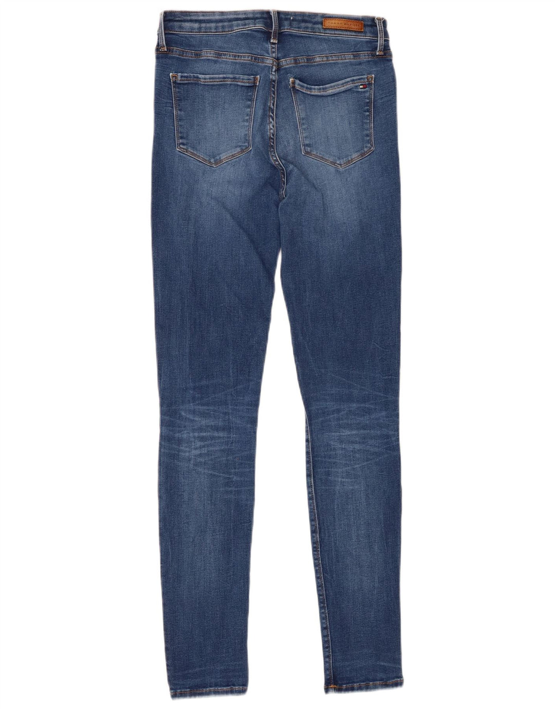 TOMMY HILFIGER Damen Como Skinny Jeans W27 L30 Blaue Baumwolle