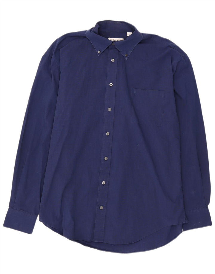 Yves Saint Laurent Herrenhemd Große Marineblaue Baumwolle