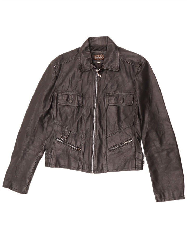 Spectra Damen Lederjacke UK 16 Large Schwarz